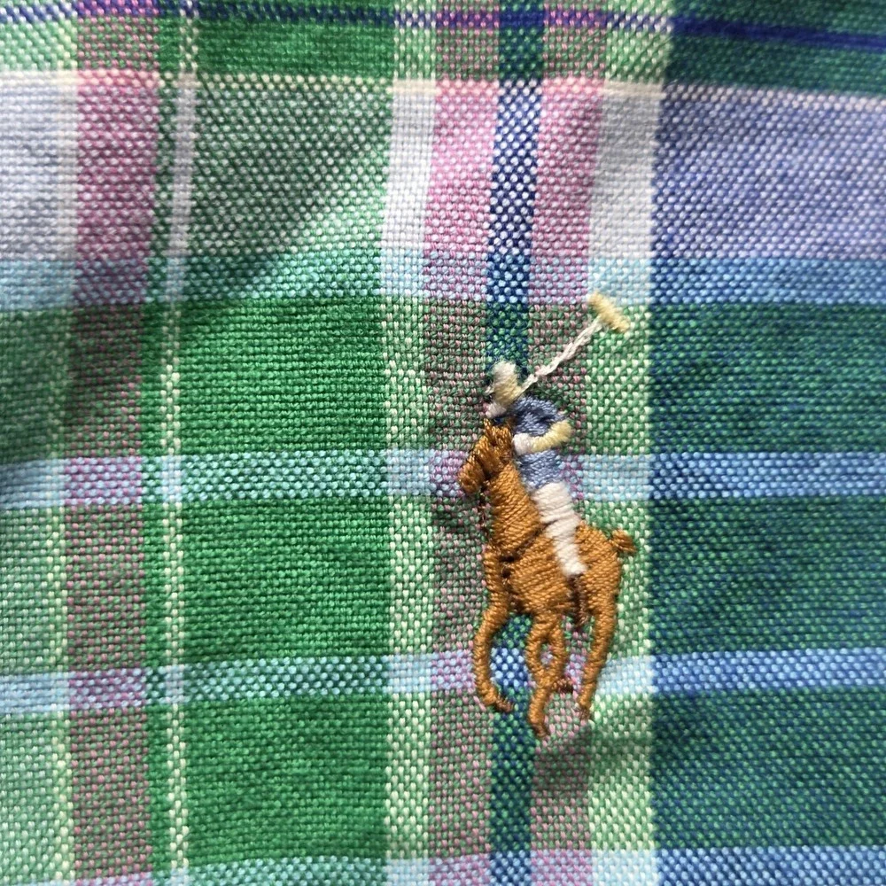 Polo Ralph Lauren Shirt Mens Big 3XLT Multicolor Plaid Long Sleeve Button-Down